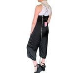 Pretty Little Thing NWT Black Backless Satin Culotte Jumpsuit Romper Plunge v-Neck Photo 2