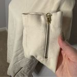 J.Crew Cream Shift Dress Zipper Hem Long Sleeve Crew Neck Size 8 Knee Length Photo 2