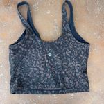 Lululemon  black leopard wild things cropped align tank top light support sz 6 Photo 3