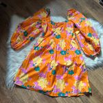 Hello Molly Sweet Macaron Mini Dress In Orange Floral Photo 7