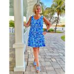 Lulu B Blue Coral Cha Cha Ruffle Sleeveless Dress Tropical UPF womens 2X New NWT Photo 8