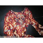 Tory Burch NWT $395 New Designer Womens 0 Silk Dress Rust Red Black Orange Gold Photo 3