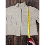 7 For All Mankind  Beige Quilted Cropped Jacket | Boxy Fit Neutral Layer M Photo 4