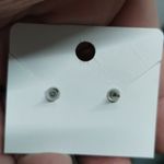 Vintage Black & Gold Colored Enamel Knotted Geometric Pierced Ear Earrings Photo 2