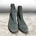 Violet & Red Jenna Bootie Heeled Ankle Boots Suede Leather Upper Olive Green 7.5 Photo 1