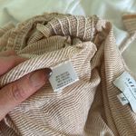 MISA Los Angeles Zoza Jumpsuit Pink Blush Stripe Metallic Medium Smocked Waist M Photo 3