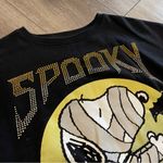 Snoopy peanuts spooky embellished beaded black sweatshirt halloween mummy‎ XXL Size 2X Photo 2