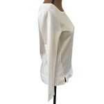 Loft Ann Taylor oriental metallic jacquard ivory sweatshirt size XS Photo 2