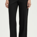 Akris  Quiet Luxury Tailored Wool Wide Leg Trousers 8 Black Minimalist Career Photo 0