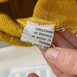 Vintage Mustard Yellow Pointed Hem Midi Knit Skirt Size 8 Photo 6