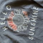 Life is Good  Charcoal Sweatshirt with Sunflower and Text Photo 2