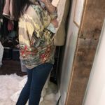 British Khaki  size 12 shirt equestrian print longsleeve Photo 5