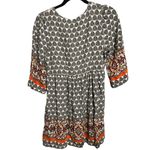 Haute Monde Floral 3/4 Sleeve Flowy Tassel Mini Dress Photo 1