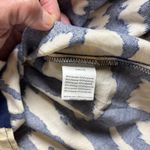 Molly Bracken Maxi Dress Navy Cream Abstract Print Flutter Sleeve V Neck S Photo 3