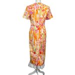 NWT Marni Women's Nectarine Waterfall Comp Poplin Dress Size 42 IT Orange Photo 2