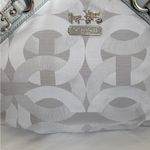 Coach Signature Gray Jacquard Satchel Bag with Leather Trim & Top Zip Photo 1