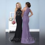 Christina Wu  burgundy lace and chiffon formal dress nwot Photo 1