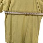 Shop The Mint Women M Yellow Boho Smocked Short Sleeve Linen Blouse Fall Layering Photo 7