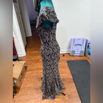 Nightway Formal Off Shoulder Glitter Lace Dress Photo 3