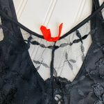 Lady Cameo Black Sheer Lace Bodysuit Sz Medium Photo 4