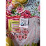 Johnny Was NWT  Blouse Womens Size XXS Multicolor Patchwork Silk Bohemian Chic Photo 4