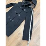 Bebe Wool Toggle Coat Hooded Plaid Lined Black Women's Size S Photo 8