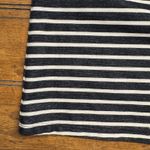 Madewell  Navy White Striped Off the Shoulder Mini Dress 100% Cotton Summer Small Photo 3
