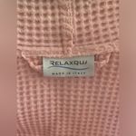 Relaxqua Vintage Pink Belted Waffle Hooded Robe Women's Made in Italy Size M Size M Photo 4