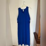 Chico's Chico’s size 4 blue sleeveless midi dress Photo 4