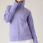 Athleta  Triumph Hoodie Medium Womens Aurora Purple Zip Up Athletic Workout Gym  Photo 0