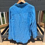 Lilly Pulitzer Sea View Button Down Linen Shirt in Beckon Blue x Sea Salt Sz XXL Photo 4