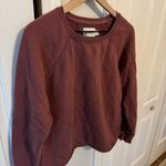 Pact  Women’s Maroon Crewneck Sweater 100% Organic Cotton Size Large Photo 1