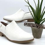 Toms White Croc Embossed Shaye Low Leather Booties Photo 0