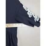 ZARA Black Peplum Top Size Small White Embroidered Lace Short Sleeve Blouse Photo 11