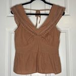 Old Navy Flutter-Sleeve Crochet Lace Tie-Back Top Pink Ruffle cottagecore Photo 4