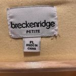 Breckenridge Butter Yellow Floral Embroidered Cardigan Sweater Size Large Petite Photo 2