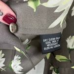 Ellen Tracy Linda Allard  NWOT Brown Floral Button-Up Silk Flutter Sleeve Blouse Photo 6