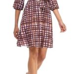 Gal Meets Glam  Lindsey Painted Windowpane Tie Neck Photo 9