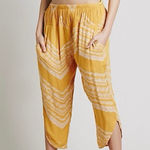 Free People Cropped Harem Drop Crotch Gauzey Beach Pants | Yellow | XS Photo 0