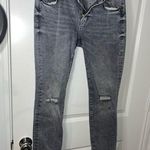 CAbi  Distressed Ripped Grunge Gray Acid Wash Fitted CasualHigh Skinny Jeans Sz 6 Photo 0