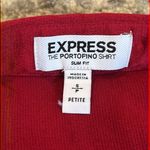 EXPRESS Petite Slim Fit Red Portofino Shirt Photo 2