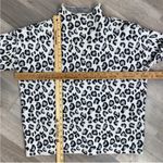 Cynthia Rowley Leopard Print Mock Neck Sweater White Silver Small Cropped Photo 10
