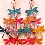 Hypoallergenic Dragonfly Dangle Earrings Retro Light Beautiful Fairycore New! Blue Photo 0