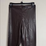 Joie  Espresso Pull On Hi-Rise Stretch Fit Faux Leather Leggings Pants size M Photo 3
