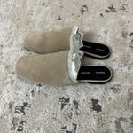 Proenza Schouler  Shearling Trim Suede Flat Mules Size 38 - Light Beige Brand New Photo 3