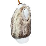 Rebecca Taylor  Faux Fur Glam Vest Silk Lined Size S Photo 4