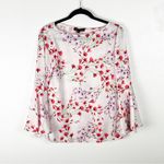 Banana Republic Floral Fluted Bell Sleeves Blouse, Size Small Photo 0
