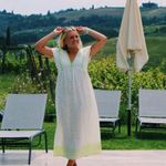 ZARA Green and White Polka Dot Maxi Dress Photo 1