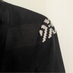 ZARA Woman Aztec Black Grey Patterned Open Front Blazer Jacket Pockets Size S Photo 4