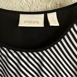 Chico's Tank Woman's 1 Sleeveless Striped White Round Neck Blouse Top Tank Photo 10